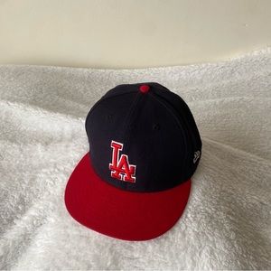Red & black dodgers hat
